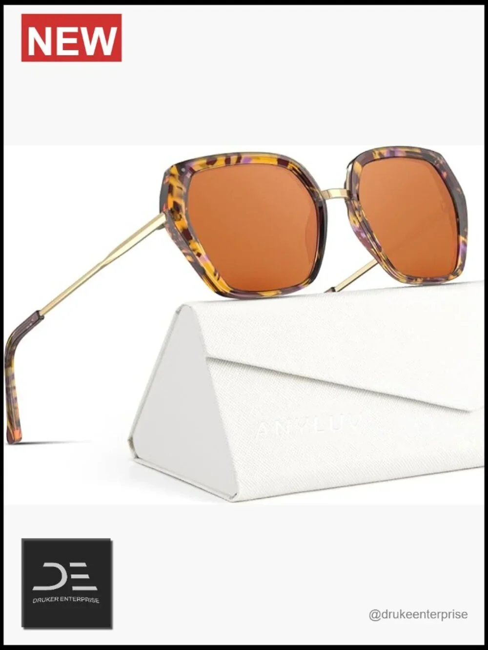 Polarized Sunglasses for Women UV400 Protection Trendy Hexagonal